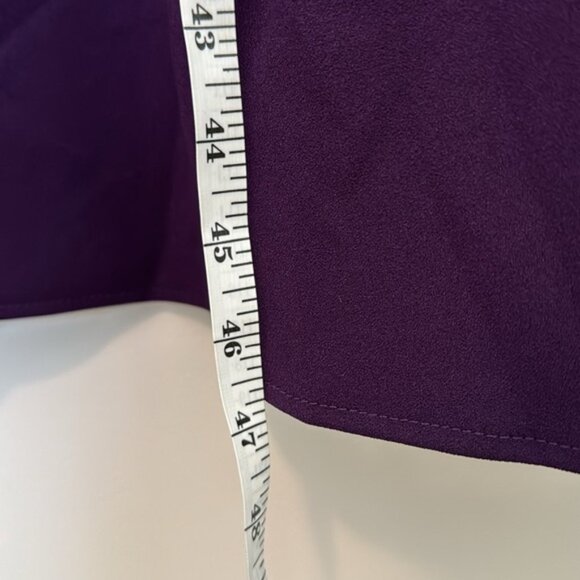 EUC Maggy London Tie-Neck Fit & Flare Dress | Purple | Size: 8 - Picture 8 of 8